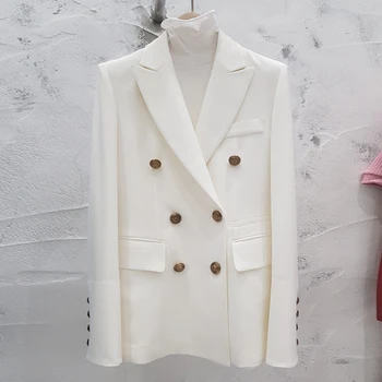 Women's suit jacket autumn Korean version of the self-cultivation double-breasted long section small suit fashion women's jacket
Women's suit jacket autumn Korean version of the self-cultivation double-breasted long section small suit fashion women's jacket