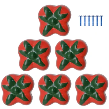 6pcs / 8pcs /10pcs Bell Pepper Shape Ceramic Door Knob Furniture Handle Drawer Cupboard Kitchen Pull Handle For Girls - Red
6pcs / 8pcs /10pcs Bell Pepper Shape Ceramic Door Knob Furniture Handle Drawer Cupboard Kitchen Pull Handle For Girls - Red