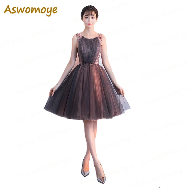 Aswomoye Haute Couture Short Evening Dress O-Neck Beaded Party Dresses A-Line Prom Dress robe de soiree
Aswomoye Haute Couture Short Evening Dress O-Neck Beaded Party Dresses A-Line Prom Dress robe de soiree