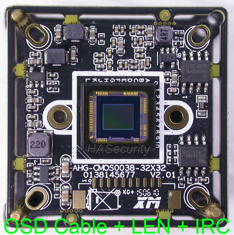 AHD-M (720P) 1/3" Sony Exmor CMOS IMX238 + XM531 CCTV camera module PCB board + OSD cable + IRC + 3MP CS style LENs
AHD-M (720P) 1/3" Sony Exmor CMOS IMX238 + XM531 CCTV camera module PCB board + OSD cable + IRC + 3MP CS style LENs