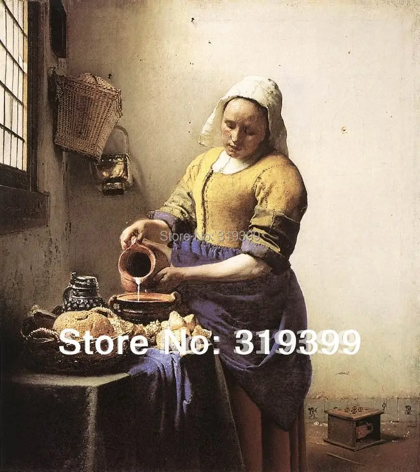 Oil Painting Reproduction on linen canvas,The milkmade by Johannes Vermeer ,Free Shipping via FeDex or DHL,100% handmade,museum
Oil Painting Reproduction on linen canvas,The milkmade by Johannes Vermeer ,Free Shipping via FeDex or DHL,100% handmade,museum