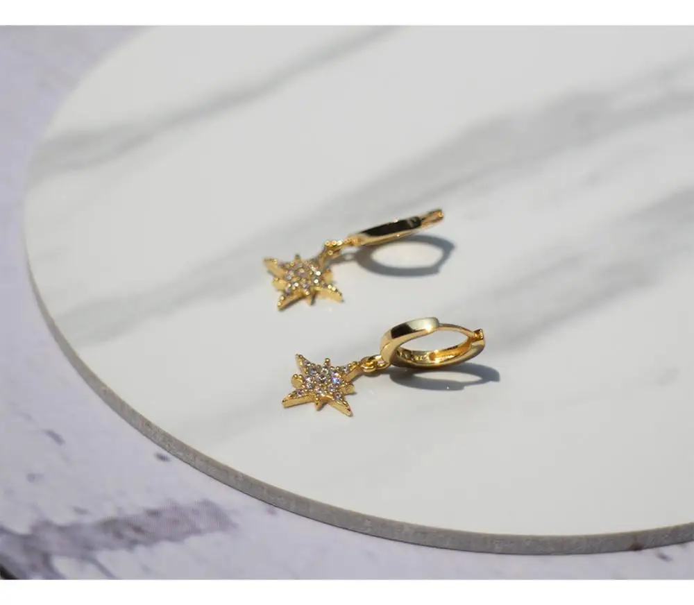 925 sterling silver earring fashion zircon retro octagonal stars short pendant drop ear ring wild simple trend female ear jewelr
925 sterling silver earring fashion zircon retro octagonal stars short pendant drop ear ring wild simple trend female ear jewelr