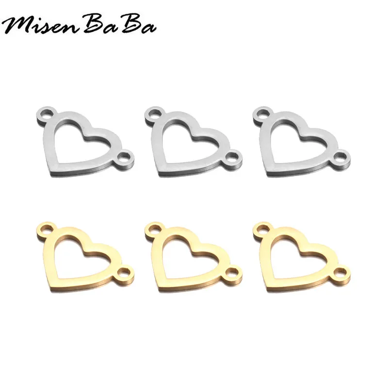 10PC 13*19mm Silver Gold Color Stainless Steel Hollow Hearts Charm For Jewelry DIY Making Heart Bracelet Charms Pendants Jewelry
10PC 13*19mm Silver Gold Color Stainless Steel Hollow Hearts Charm For Jewelry DIY Making Heart Bracelet Charms Pendants Jewelry