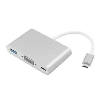 USB-C USB 3.1 Type C to VGA Projector & USB OTG & USB-C Female Charger Adapter for 12" New Mac book
USB-C USB 3.1 Type C to VGA Projector & USB OTG & USB-C Female Charger Adapter for 12" New Mac book