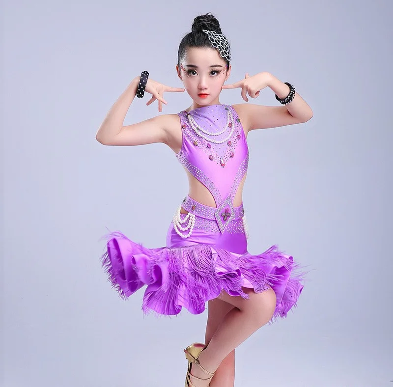 2018 Latin Dance Dress Girls Tassel Skirt Children Ballroom Dancing Dresses For Kids Salsa Dance Dresses Performance Wear
2018 Latin Dance Dress Girls Tassel Skirt Children Ballroom Dancing Dresses For Kids Salsa Dance Dresses Performance Wear