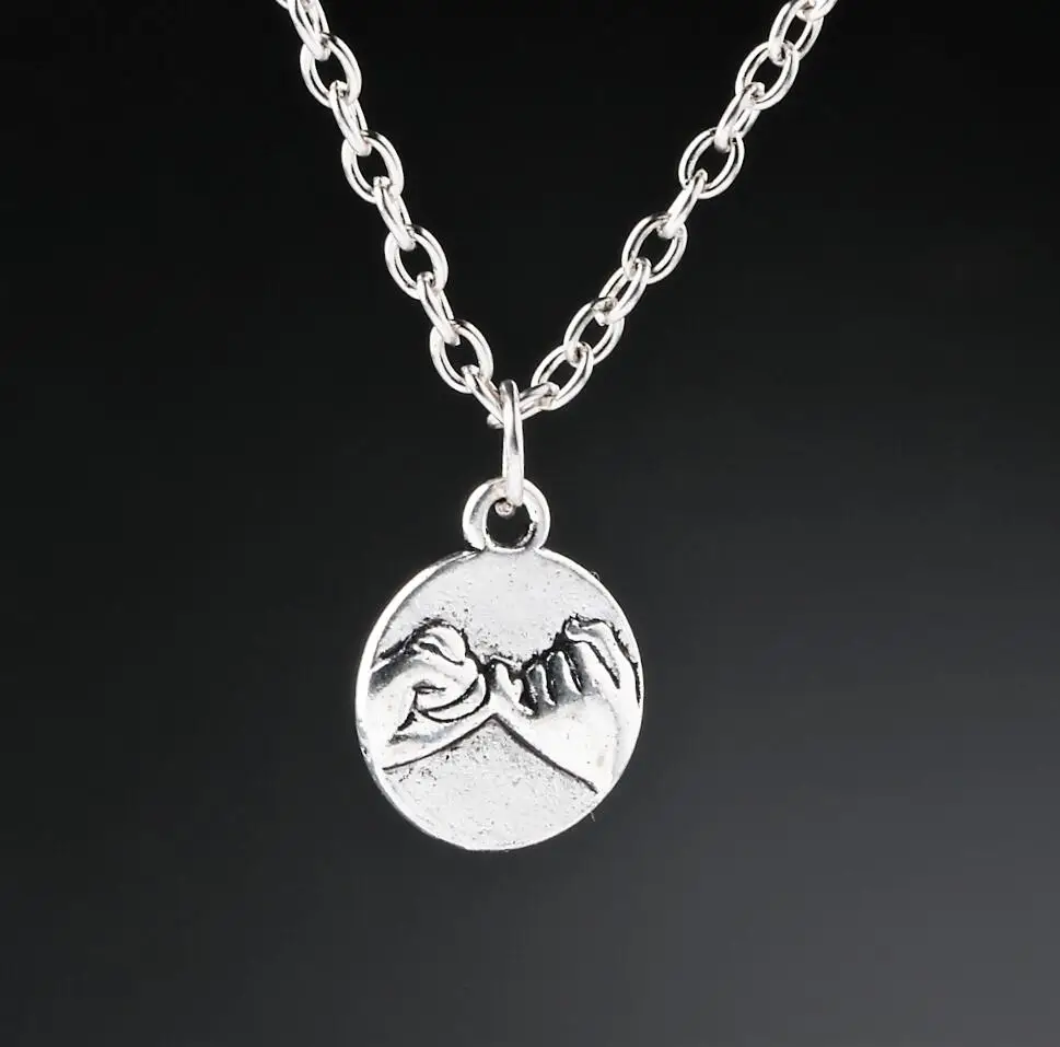 Pinky Promise Charms Alloy Pendants Necklaces Vintage Antique Silver Jewelry Gift New 1PCS
Pinky Promise Charms Alloy Pendants Necklaces Vintage Antique Silver Jewelry Gift New 1PCS