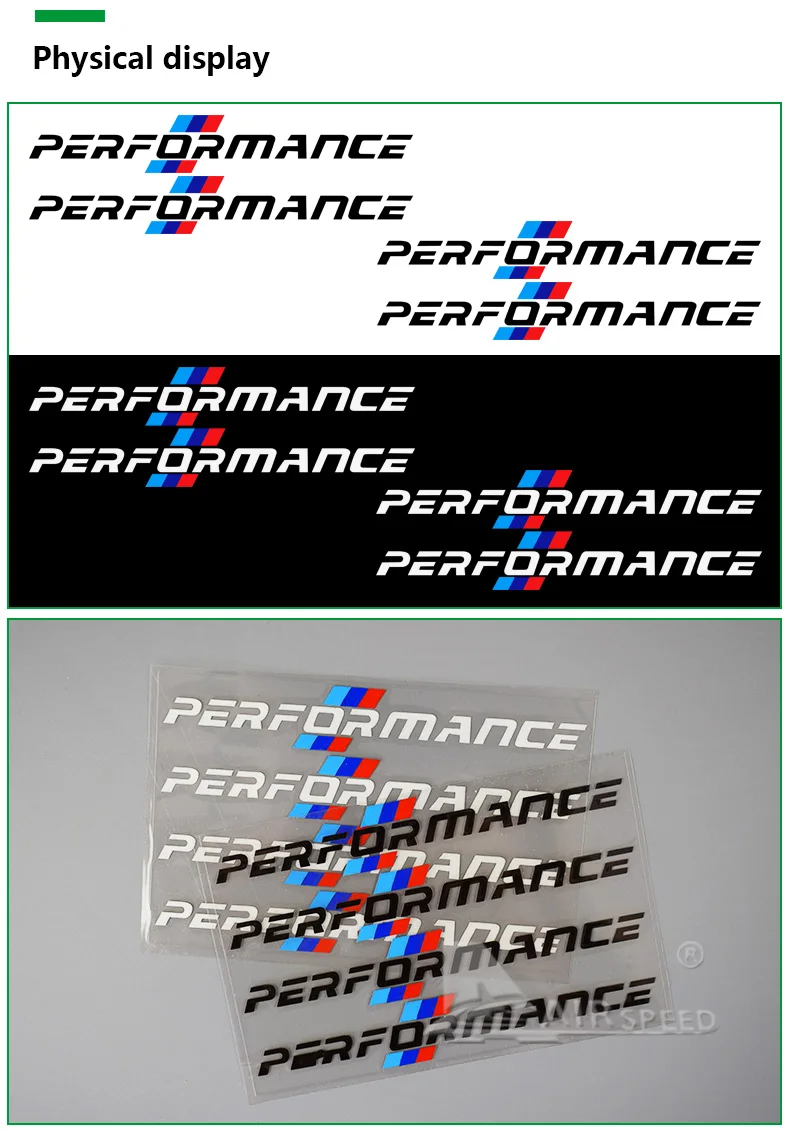 Airspeed Car Stickers M Performance Auto Sticker Door Handle Decal Accessories for BMW E46 F30 E90 E60 F20 F10 E36 E39 E87 E70 (3)