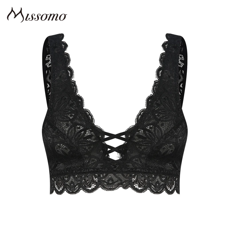 Missomo Sexy Black Lace Bra Women Hollow Out Wire Free Mesh Semi Sheer Casual Bralettes Female Backless Push Up Underwears Lady
Missomo Sexy Black Lace Bra Women Hollow Out Wire Free Mesh Semi Sheer Casual Bralettes Female Backless Push Up Underwears Lady