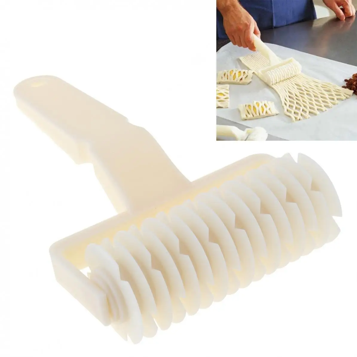 Large ABS Pastry Cutter Dough Roller Knife Lattice Cutter with Baking Lattice Roller for Kitchen Tools
Large ABS Pastry Cutter Dough Roller Knife Lattice Cutter with Baking Lattice Roller for Kitchen Tools