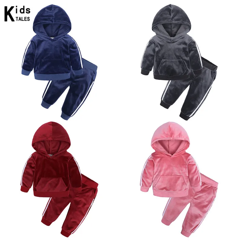 2019 Autumn Winter Baby Girls Boys Clothing Sets Kids Casual Hooded Thicken Velvet Tops Children's Sports Suit Clothes RT084
2019 Autumn Winter Baby Girls Boys Clothing Sets Kids Casual Hooded Thicken Velvet Tops Children's Sports Suit Clothes RT084