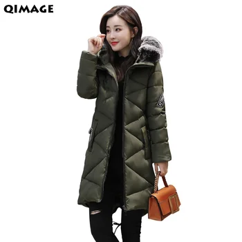 QIMAGE 2017 New Arrival Winter Parkas Women Thick Warm Fur Hood Down Cotton Jacket Ladies Basic Coat feminina jacket Outwear
QIMAGE 2017 New Arrival Winter Parkas Women Thick Warm Fur Hood Down Cotton Jacket Ladies Basic Coat feminina jacket Outwear