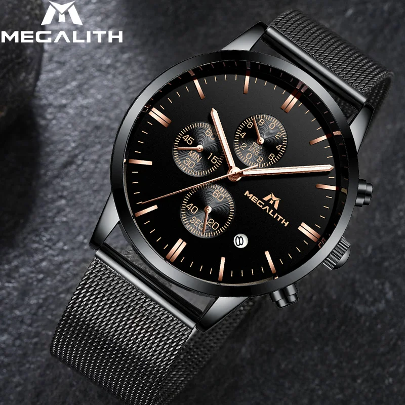 MEGALITH Top Brand Luxury Mens Watches Waterproof Chronograph Sports Business Watch For Men Luminous Date Analogue Watch Relogio
MEGALITH Top Brand Luxury Mens Watches Waterproof Chronograph Sports Business Watch For Men Luminous Date Analogue Watch Relogio
