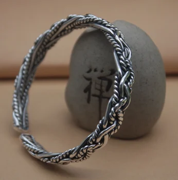 Real S999 Silver Bangle Retro Rope Knitted Weaving Women's 55-58mm Gift Fashion Friend Hot Sale
Real S999 Silver Bangle Retro Rope Knitted Weaving Women's 55-58mm Gift Fashion Friend Hot Sale