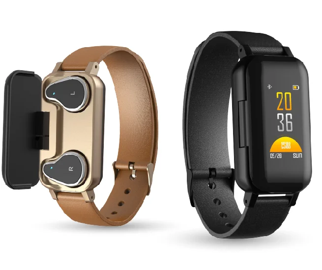 T89 TWS Smart Binaural Bluetooth 5.0 Headphone Fitness Bracelet Heart Rate Monitor Smart Wristband Sport Watch Life Waterproof
T89 TWS Smart Binaural Bluetooth 5.0 Headphone Fitness Bracelet Heart Rate Monitor Smart Wristband Sport Watch Life Waterproof