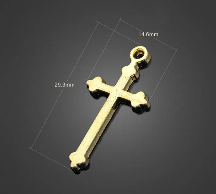 100pcs Antique Gold Alloy Cross Charms Pendant-Jewelry Findings Earrings Necklace Bracelets Accessories 29.3mm X 14.6mm
100pcs Antique Gold Alloy Cross Charms Pendant-Jewelry Findings Earrings Necklace Bracelets Accessories 29.3mm X 14.6mm