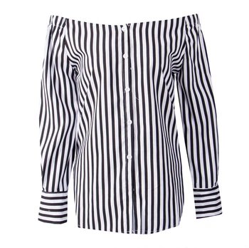 2017 New Fashion women Ladies striped autumn shirt Blouse Off Shoulder long sleeve button Loose Casual shirt tops
2017 New Fashion women Ladies striped autumn shirt Blouse Off Shoulder long sleeve button Loose Casual shirt tops