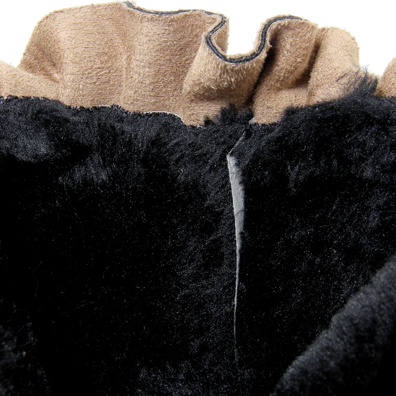 Plus Size 30-44 45 Faux Fur Decoration Winter Snow Boots Ankle Boots with Zipper Women Fashion Boots Round toe Black Shoes Woman (19)