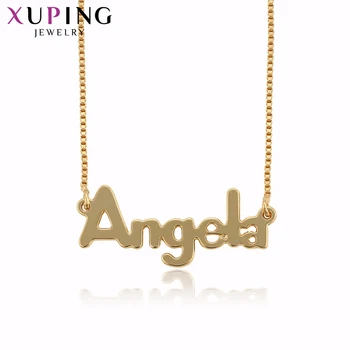 Xuping Letter Shaped Gold Color Plated Name Necklace for Women Environmental Copper Classic Jewelry Mothers Day Gift 45335
Xuping Letter Shaped Gold Color Plated Name Necklace for Women Environmental Copper Classic Jewelry Mothers Day Gift 45335