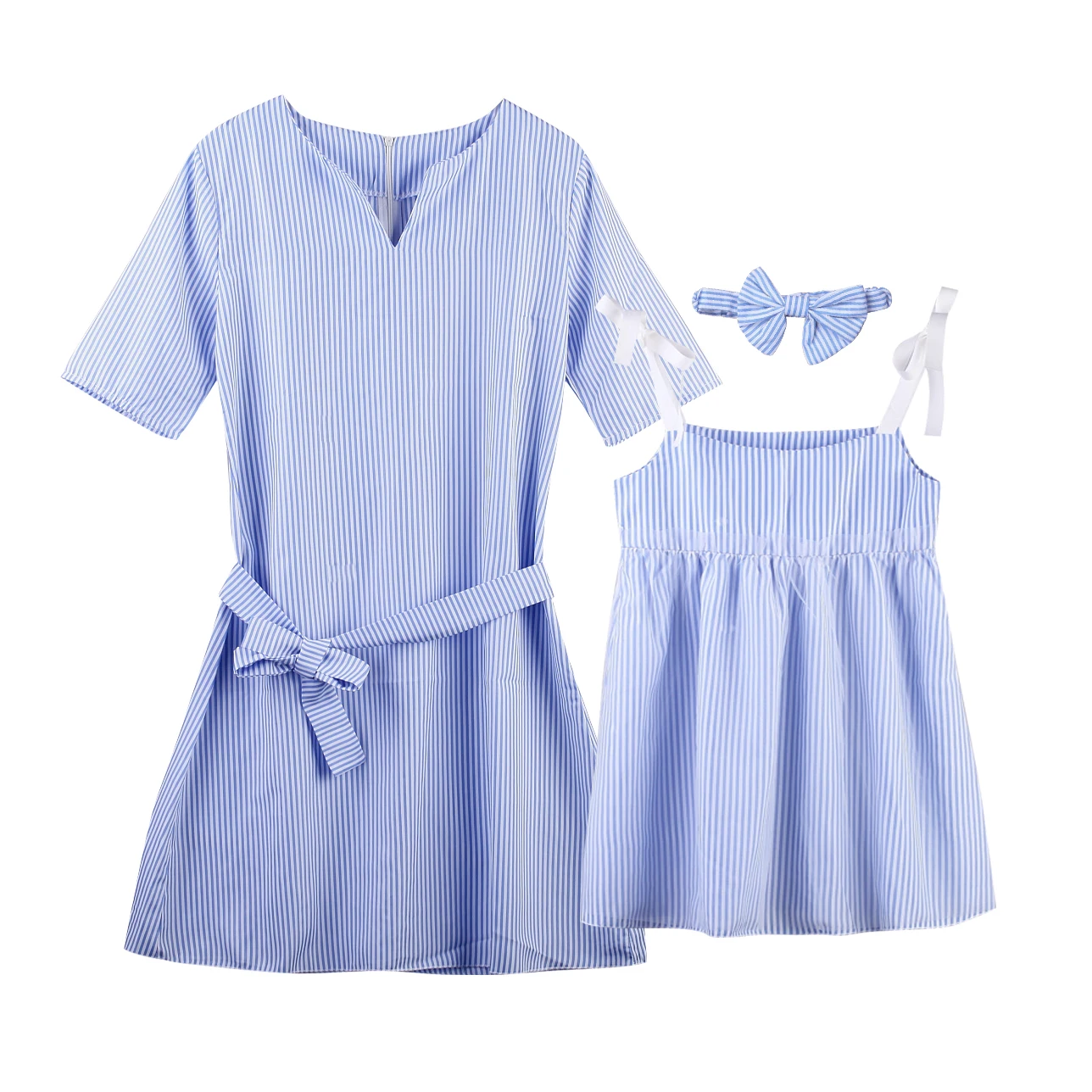 2018 Family Matching Summer Mother Daughter Girls Dresses Blue Striped Bandge Dress For Family Hot Sale Mother Daughter Clothes 
2018 Family Matching Summer Mother Daughter Girls Dresses Blue Striped Bandge Dress For Family Hot Sale Mother Daughter Clothes