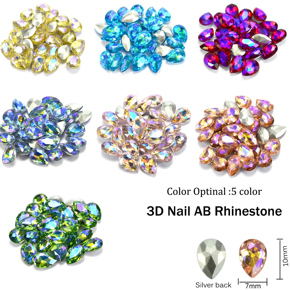 7 Color Crystal AB 7*10mm Drop Nail Art Decorations Glass Rhinestone For Nail Accessories Glitter Manicure Drill Decals TR103
7 Color Crystal AB 7*10mm Drop Nail Art Decorations Glass Rhinestone For Nail Accessories Glitter Manicure Drill Decals TR103