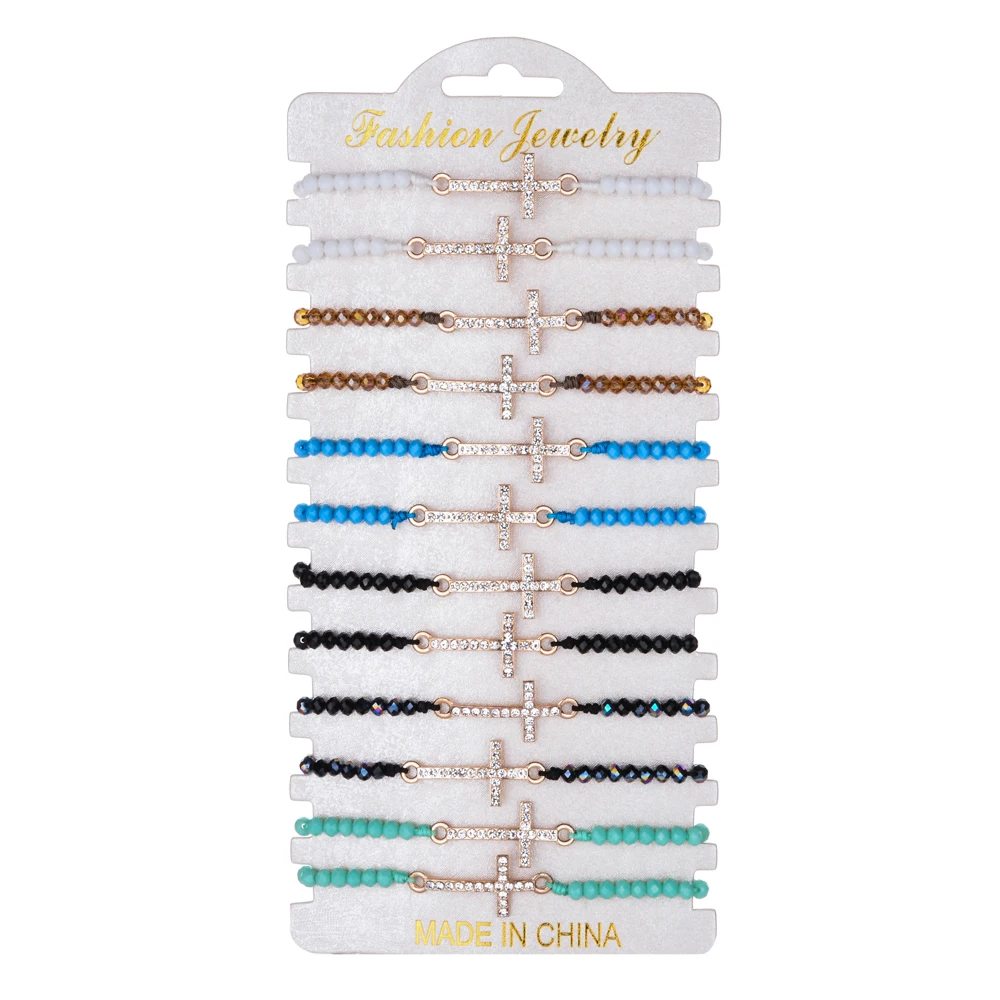 Handmade Adjustable Alloy Cross Charms Bracelets Lucky Cotton Rope Braided Bracelet for Women Girl Birthday Party Jewelry Gift
Handmade Adjustable Alloy Cross Charms Bracelets Lucky Cotton Rope Braided Bracelet for Women Girl Birthday Party Jewelry Gift