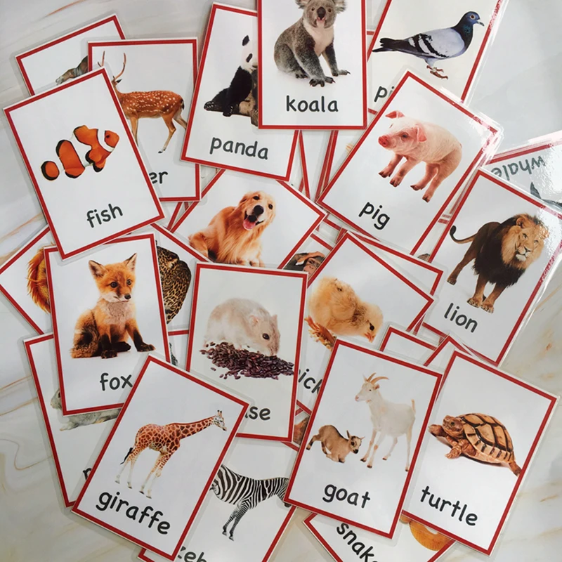 72PCS/set Wildlife/Sea Animals/Farm Animals Learning English Flash Card for Children Montessori Educational Toy Word Pocket Card
72PCS/set Wildlife/Sea Animals/Farm Animals Learning English Flash Card for Children Montessori Educational Toy Word Pocket Card