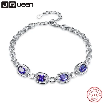 JQUEEN Chain Link Bracelet 5MM*7MM Blue Tanzanite 925 Sterling Silver Bracelets Heart Bracelet for Women with Gift Box
JQUEEN Chain Link Bracelet 5MM*7MM Blue Tanzanite 925 Sterling Silver Bracelets Heart Bracelet for Women with Gift Box