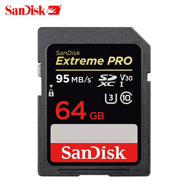 

SanDisk Extreme PRO SD card 128GB 64GB SDXC Micro card 32GB SDHC Memory Card UHS-I High Speed 633X Class 10 95MBs V30 for camera