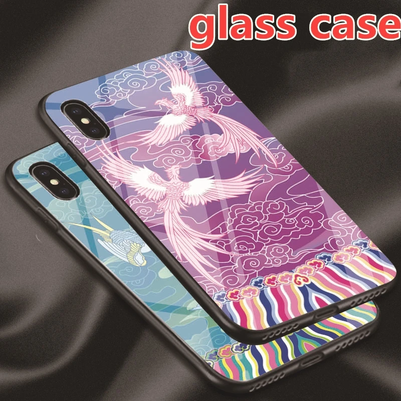 MKS broken spider Chinese style phoenix wild goose Tempered Glass soft silicon case For iPhone X / 6 / 7 / 8 / 6S Plus XS MAX XR
MKS broken spider Chinese style phoenix wild goose Tempered Glass soft silicon case For iPhone X / 6 / 7 / 8 / 6S Plus XS MAX XR