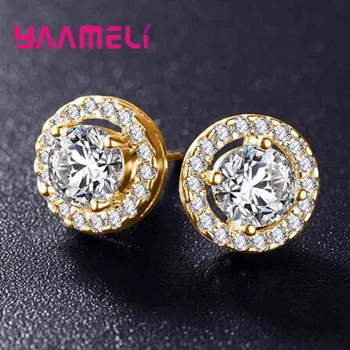 Classic Wedding Engagement Accessories Jewelry 925 Sterling Silver Shining Clear Cubic Zirconia Stone Inlay Paved Stud Earrings
Classic Wedding Engagement Accessories Jewelry 925 Sterling Silver Shining Clear Cubic Zirconia Stone Inlay Paved Stud Earrings