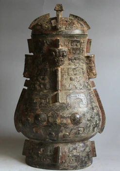 USPS to USA S1880 18" Old Chinese Dynasty palace Bronze water vessel kettle Vase Pot Jar Crock
USPS to USA S1880 18" Old Chinese Dynasty palace Bronze water vessel kettle Vase Pot Jar Crock