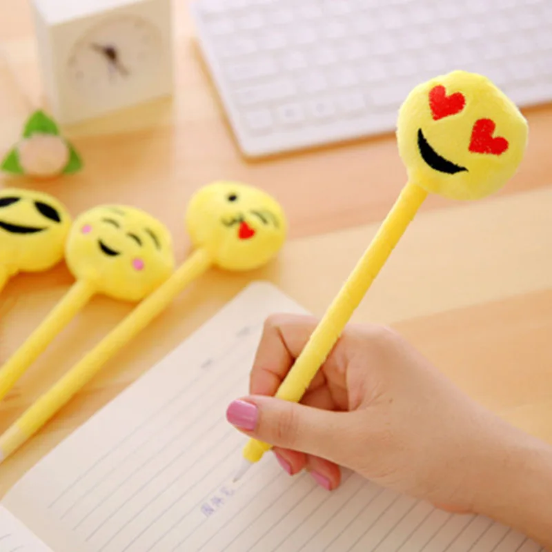12pcs Cute Emoji Smile Ballpoint Pen Lovely Plush ball pens for writing office school supply Gifts for kids party favors
12pcs Cute Emoji Smile Ballpoint Pen Lovely Plush ball pens for writing office school supply Gifts for kids party favors