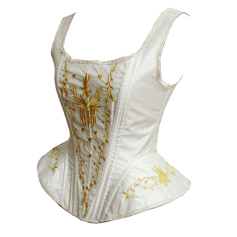 Blue Black Victorian Gothic Retro Overbust Corset Top Vest Sexy Embroidery Shoulder Strap Corsets And Bustiers Korsett For Women (23)
