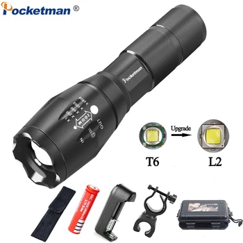 Linterna LED Flashlight T6 8000LM Tactical Flashlight Aluminum Hunting Flash Light Torch Lamp +18650+Charger
Linterna LED Flashlight T6 8000LM Tactical Flashlight Aluminum Hunting Flash Light Torch Lamp +18650+Charger