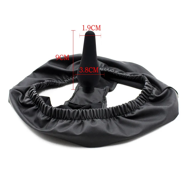 Leather Latex Masturbation Underwear Chastity Panties With Anus Plug Newfangled Chastity Belt Anal Sex Toy for Woman Adults03