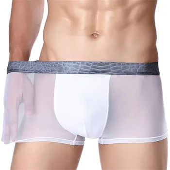 HOT Fashion Underwear Shorts Summer Ice Silk Thin Male Boxer Men's Sexy Underpants For Man Panties Transparent Breathable Cuecas
HOT Fashion Underwear Shorts Summer Ice Silk Thin Male Boxer Men's Sexy Underpants For Man Panties Transparent Breathable Cuecas