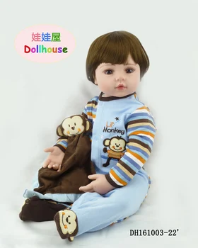 22 inches bebe rebirth silicone doll newborn children's Christmas present action simulation baby doll toys Denim doll
22 inches bebe rebirth silicone doll newborn children's Christmas present action simulation baby doll toys Denim doll