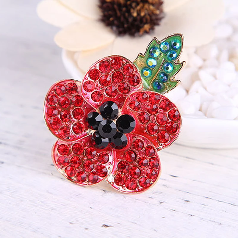 Red Poppies Green Leaf Brooch Pin Crystal Badge Broach For Womenr Party Gift Clothes Accessories Enamel Brooches Pin Jewelry New
Red Poppies Green Leaf Brooch Pin Crystal Badge Broach For Womenr Party Gift Clothes Accessories Enamel Brooches Pin Jewelry New