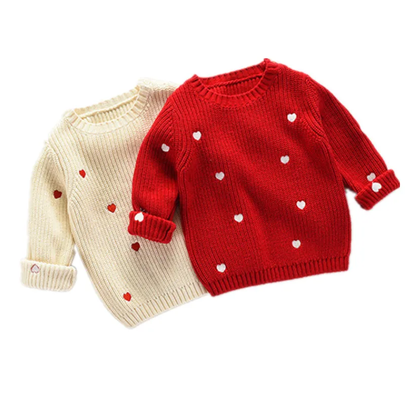 Funfeliz Girls Sweaters Ribbed Red White Cotton Sweater for Kids 2018 Autumn Winter Baby Girl Sweater Knitwear Children Pullover
Funfeliz Girls Sweaters Ribbed Red White Cotton Sweater for Kids 2018 Autumn Winter Baby Girl Sweater Knitwear Children Pullover