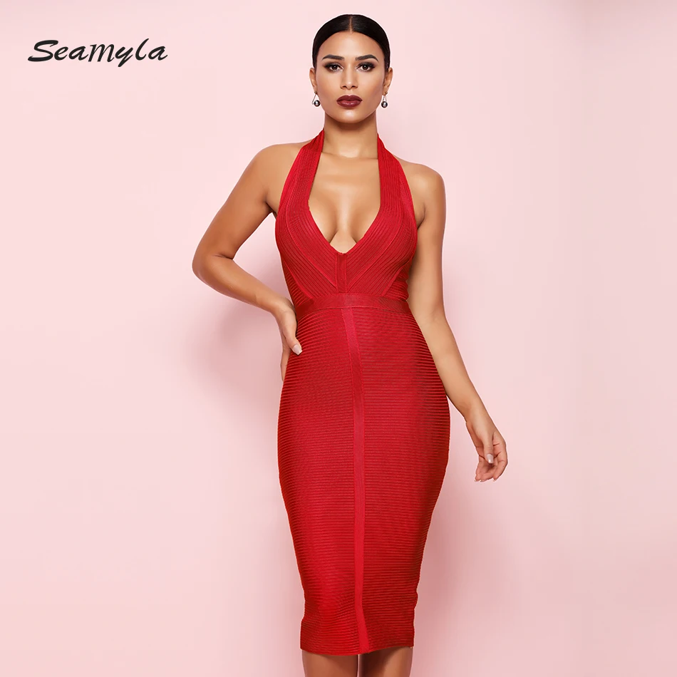 Seamyla New Summer 2019 Bandage Dress Women Halter Sexy Night Club Dresses Bodycon Red Pink Celebrity Party Dress Vestidos
Seamyla New Summer 2019 Bandage Dress Women Halter Sexy Night Club Dresses Bodycon Red Pink Celebrity Party Dress Vestidos