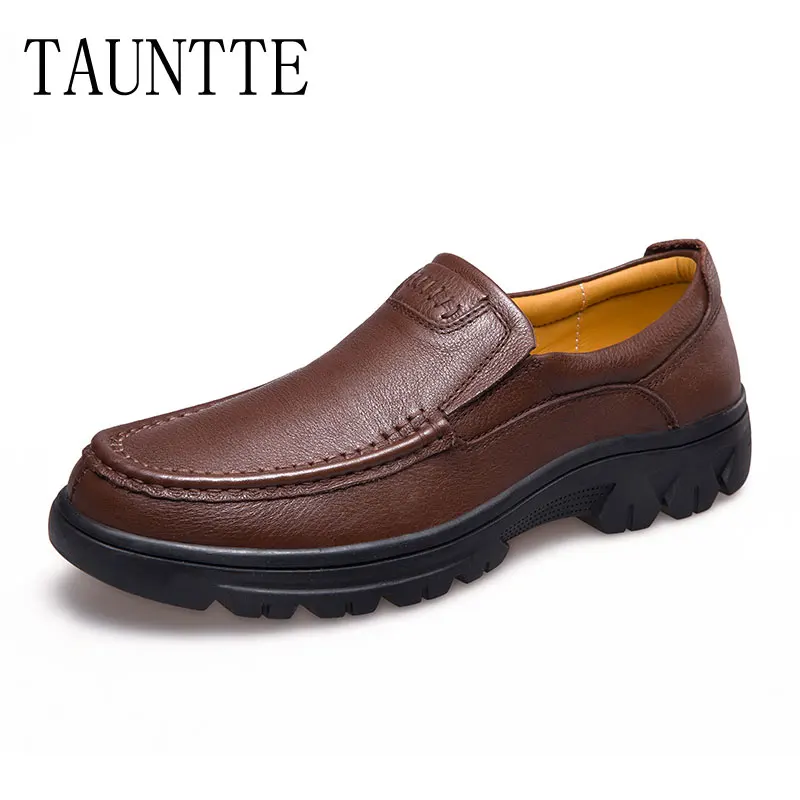 Genuin Leather Loafers Shoes For Men Business Casual Moccasins Breathable Formal Shoes