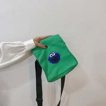 Sesame Street Cartoon Handbags Trend Wild Student Messenger Mobile Phone Embroidery Bag Personalized Japanese Canvas Bag 2019
Sesame Street Cartoon Handbags Trend Wild Student Messenger Mobile Phone Embroidery Bag Personalized Japanese Canvas Bag 2019