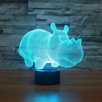 Light-Furnitures Cute Wild Animal Rhinoceros 3D Night Light 7 Color Change LED Table Lamp Xmas Toy Gift
Light-Furnitures Cute Wild Animal Rhinoceros 3D Night Light 7 Color Change LED Table Lamp Xmas Toy Gift