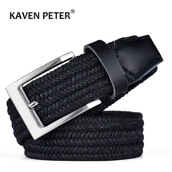 Men Leather Belt For Elastic Rope Wax Canvas Braided Woven Stretch Long Waist Belt 3.5 CM Cowskin Belt Top Tip For Men 95-160 CM
Men Leather Belt For Elastic Rope Wax Canvas Braided Woven Stretch Long Waist Belt 3.5 CM Cowskin Belt Top Tip For Men 95-160 CM