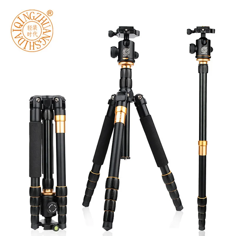 Pro Portable Magnesium Aluminium Tripod Monopod Q-666 Tripod+ QZSD-02 Ball Head+ Pocket, Max load to 15kg
Pro Portable Magnesium Aluminium Tripod Monopod Q-666 Tripod+ QZSD-02 Ball Head+ Pocket, Max load to 15kg