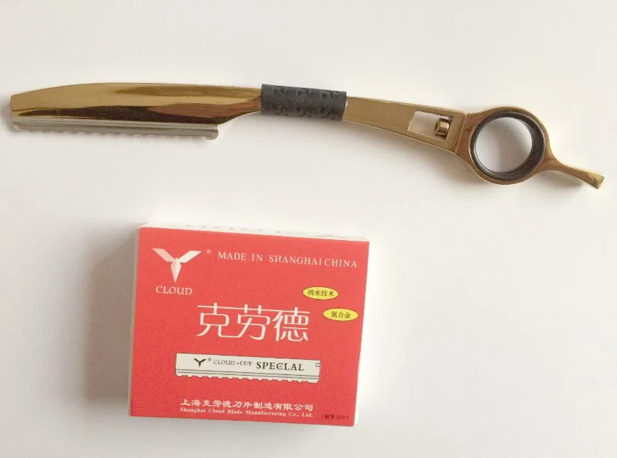 Top quality professional hair razor hair thinning raozr with 10 pieces of blade