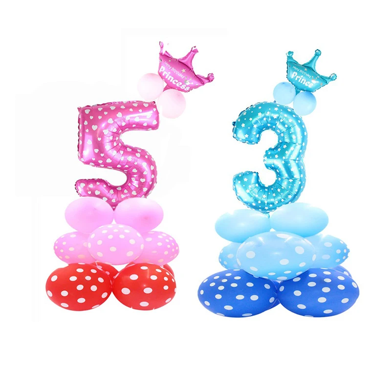 Pink & Blue 28" Digital Ballons With Crown Set Ballon Pillars Children Birthday Party Road Lead Number Ballon 0 1 2 3 4 5
Pink & Blue 28" Digital Ballons With Crown Set Ballon Pillars Children Birthday Party Road Lead Number Ballon 0 1 2 3 4 5
