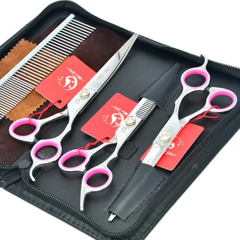 7.0" Steel Dog Grooming Clipper Pet Straight Cutting Scissors Curved Shear Animal Thinning Trimming Teaoura with Comb Bag HB0069
7.0" Steel Dog Grooming Clipper Pet Straight Cutting Scissors Curved Shear Animal Thinning Trimming Teaoura with Comb Bag HB0069