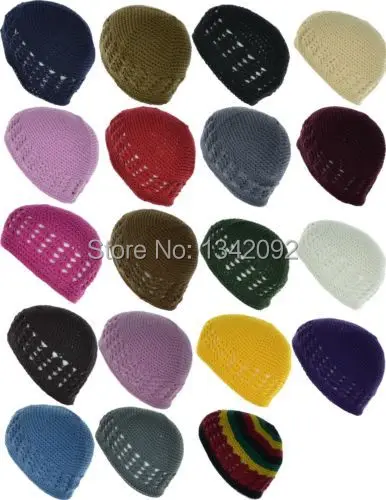NEW Handmade Crochet KUFI Beanie Hat Solid Color Knitted Cap Adult Size Assorted Colors Wholesales 120PCS/LOT
NEW Handmade Crochet KUFI Beanie Hat Solid Color Knitted Cap Adult Size Assorted Colors Wholesales 120PCS/LOT