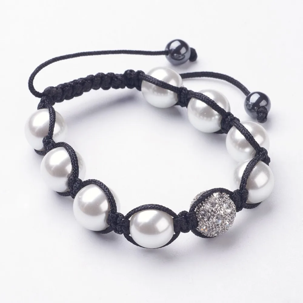 Glass Pearls Beads Bracelet Fashion Bracelets with Rhinestone Beads White Jewelry Handmade Bracelets, 55mm
Glass Pearls Beads Bracelet Fashion Bracelets with Rhinestone Beads White Jewelry Handmade Bracelets, 55mm